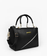 Black Combo Top Handle cross body Bag